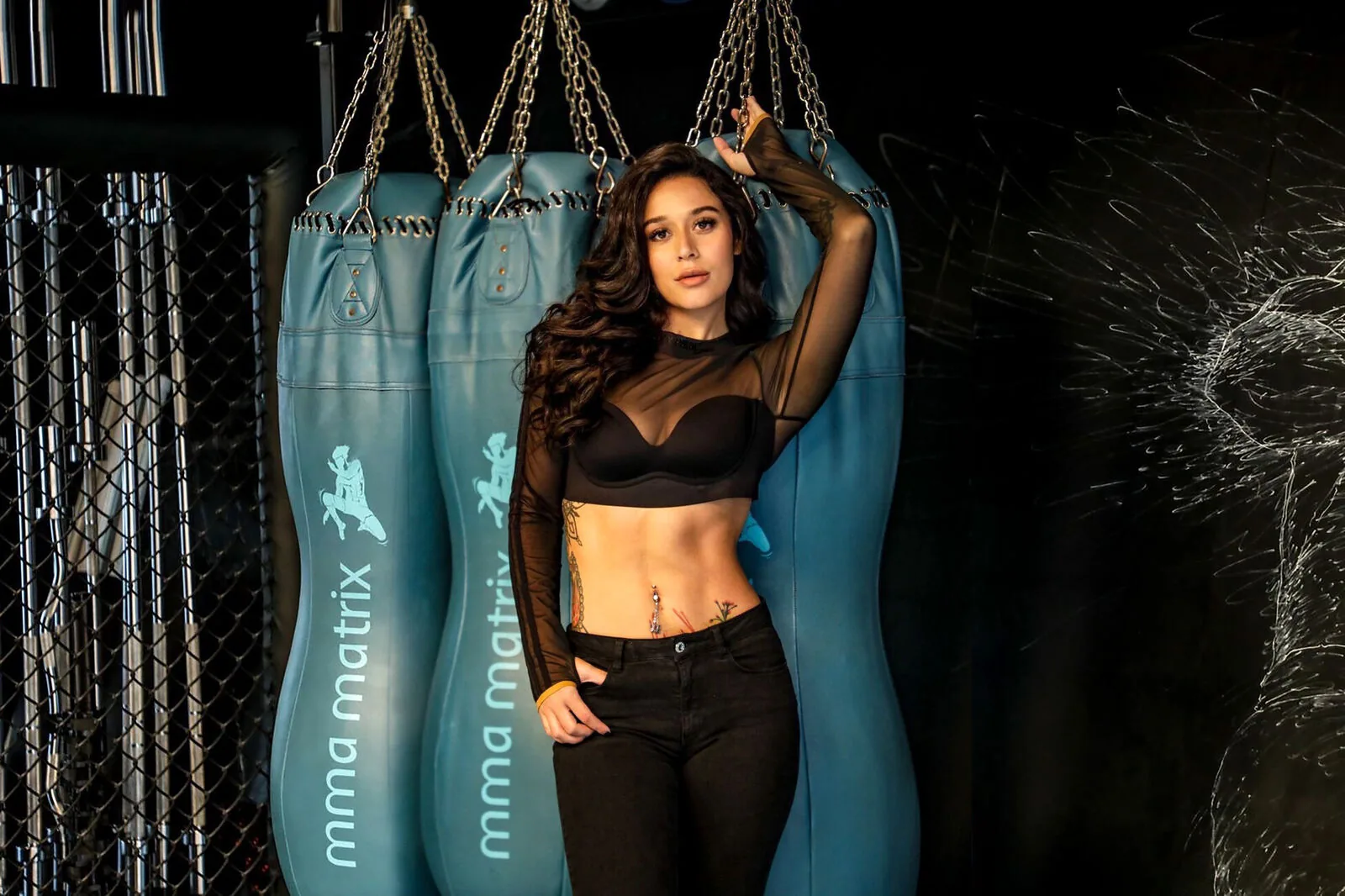 Krishna Shroff, co-founder, at the branded MMA bags