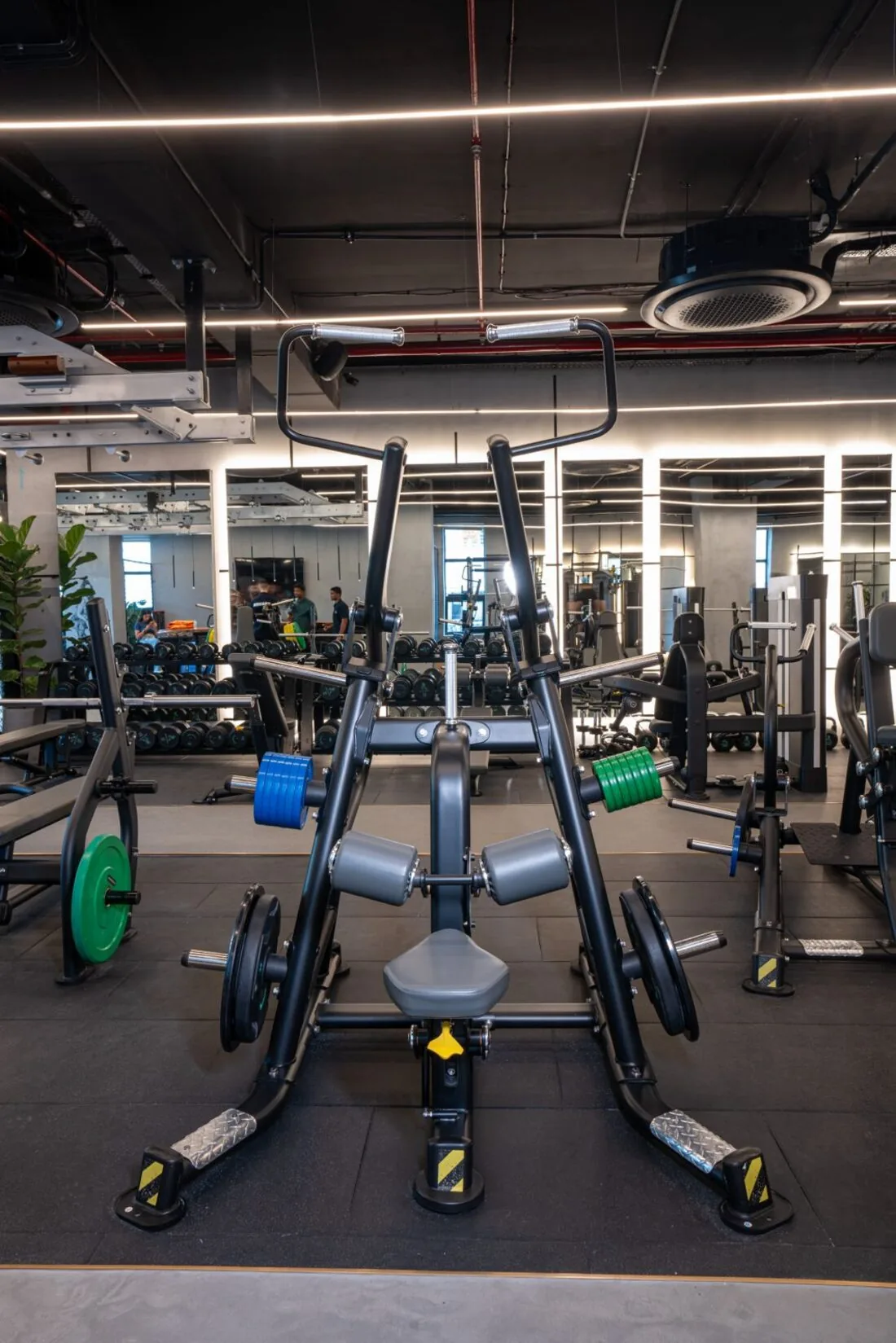 Plate-loaded strength zone at MMA Matrix Gym, Mumbai