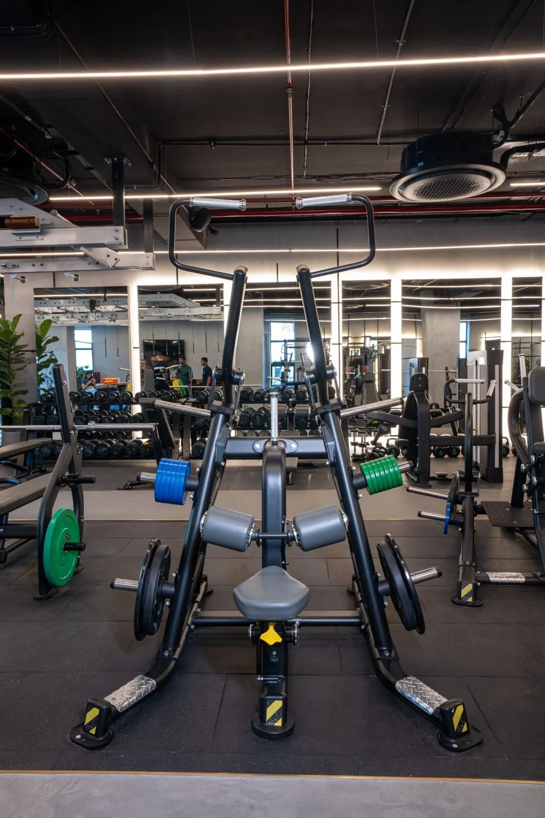 Plate-loaded strength station at MMA Matrix Gym, Mumbai
